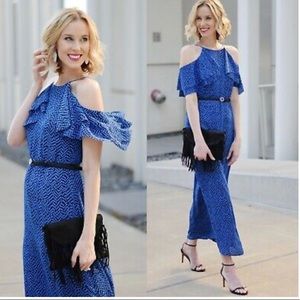 Banana Republic Long Maxi Dress Blue/Black 14